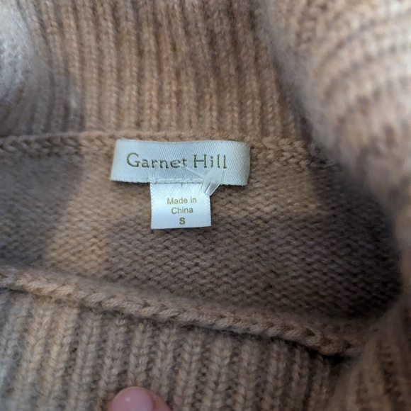 Garnet Hill Tan Turtleneck Sweater - Picture 4 of 7